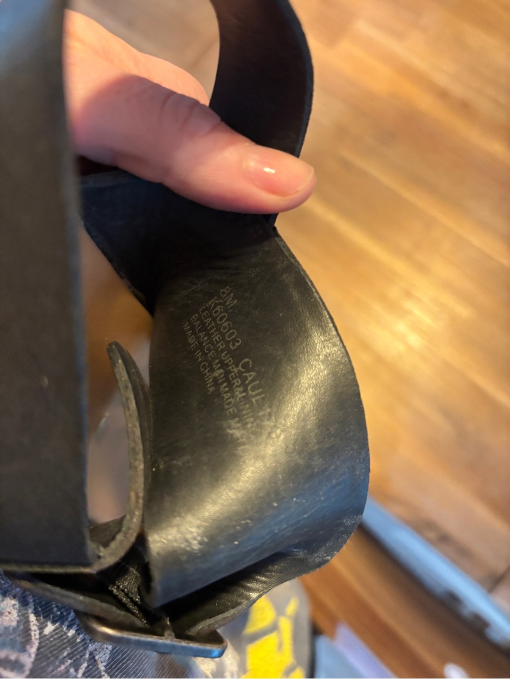 Kork-Ease Black Leather Slingback Wedge Sandals - Picture 2 of 5